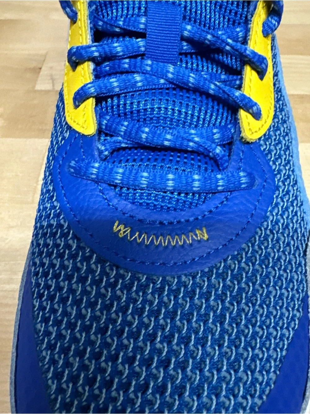 Under Armour Kids Blue, Yellow & White Athletic Sneakers Step Curry’s